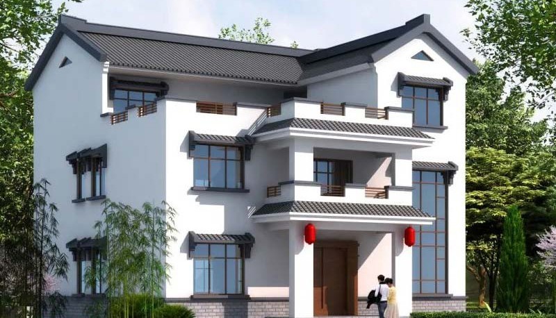 沐川新中式三层别墅设计，公共空间宽敞更显大气